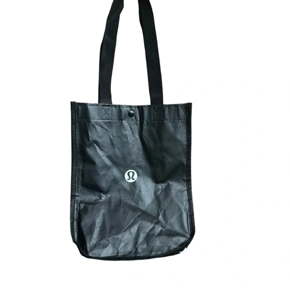 Lululemon Bundle of 3 Red Black Small Reusable Gift Shopping Tote Bags